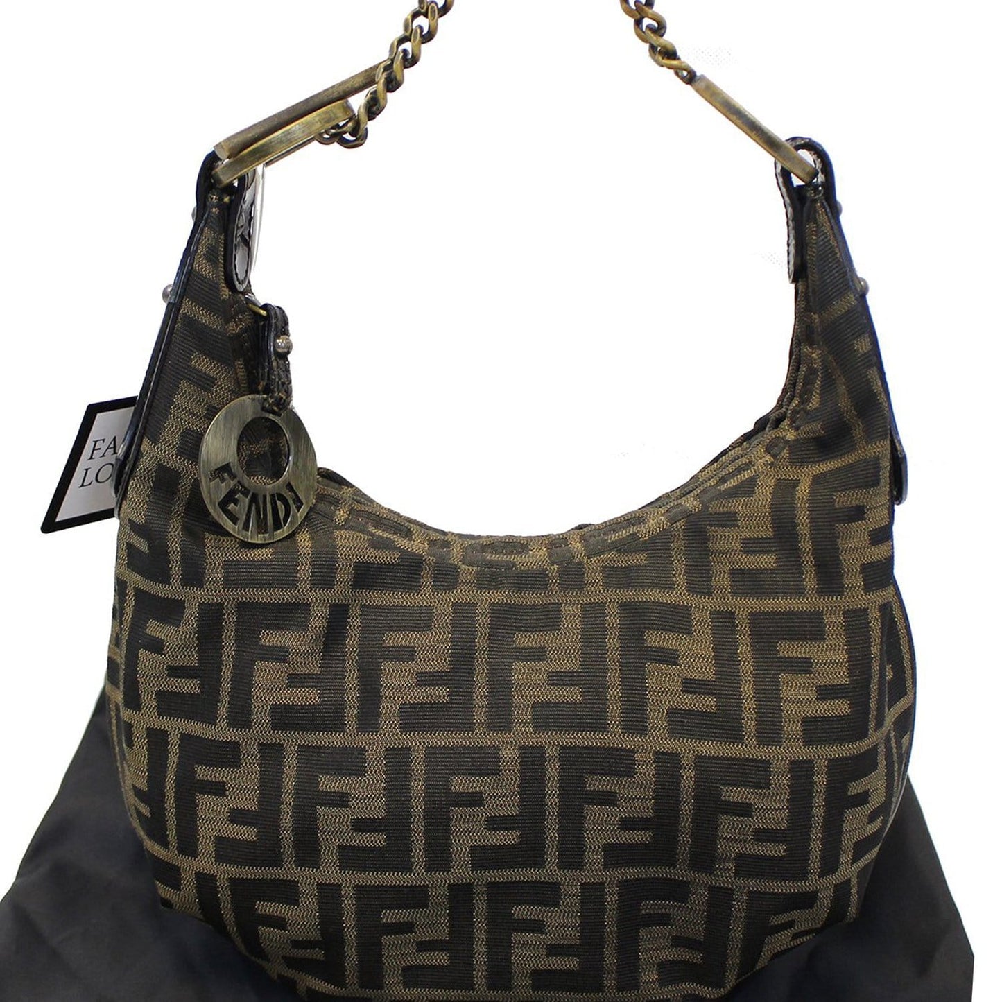 FENDI Zucca Monogram Hobo Bag