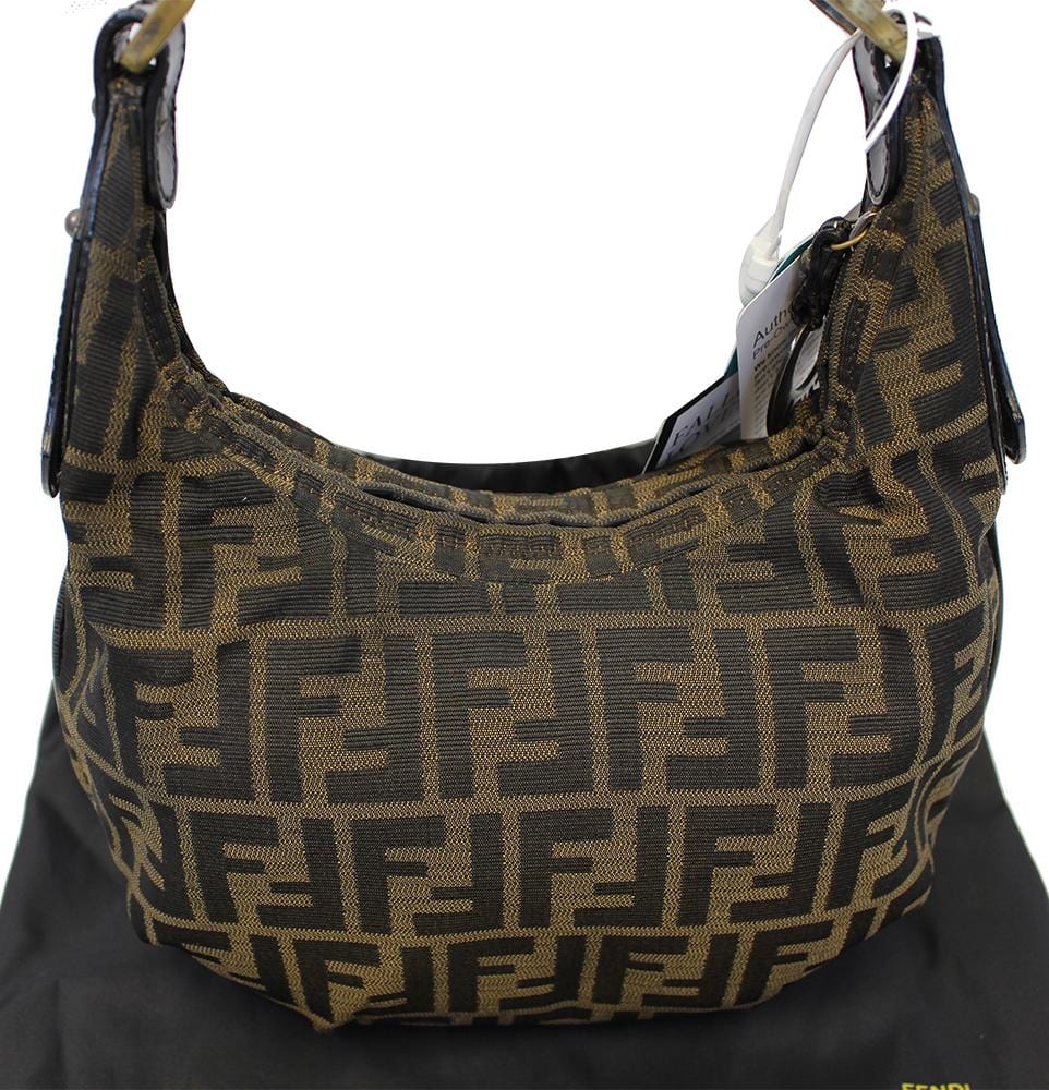 FENDI Zucca Monogram Hobo Bag