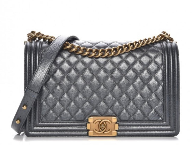 Chanel Flap Medium Leather Gold Shoulder Bag