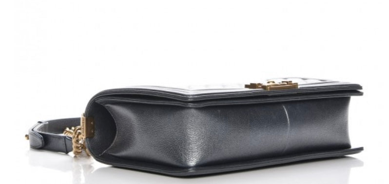 Chanel Flap Medium Leather Gold Shoulder Bag