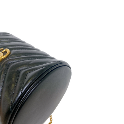 GUCCI MARMONT BUCKET BLACK