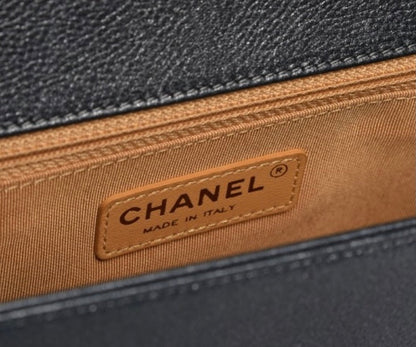 Chanel Flap Medium Leather Gold Shoulder Bag