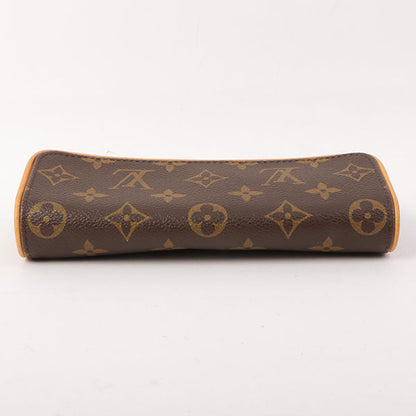 Louis Vuitton 1999 Made Canvas Monogram Pochette Twin Pm Brown