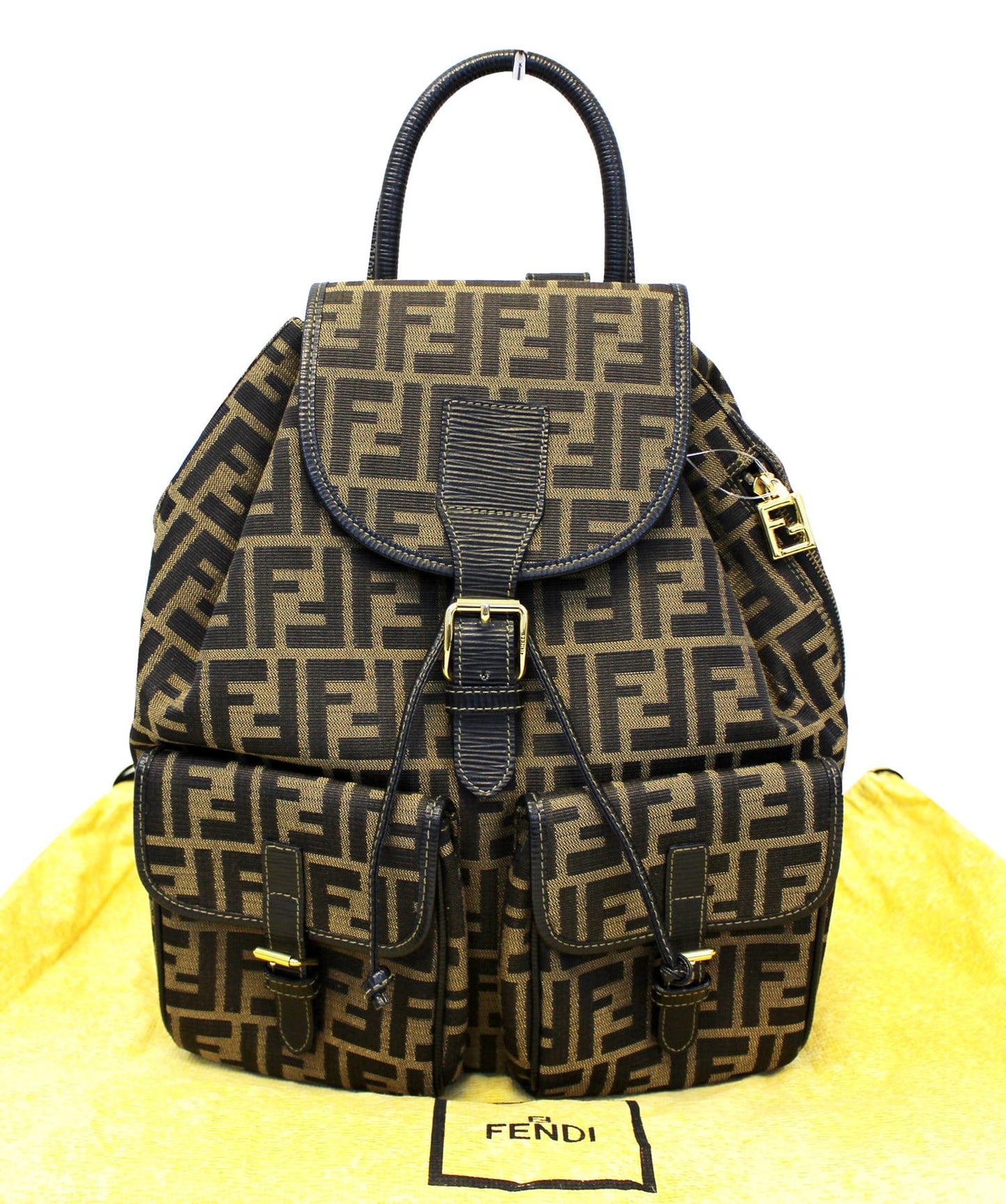 FENDI Zucca Monogram Canvas Backpack