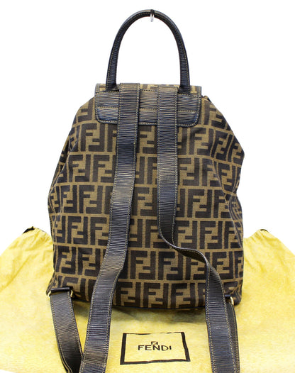 FENDI Zucca Monogram Canvas Backpack