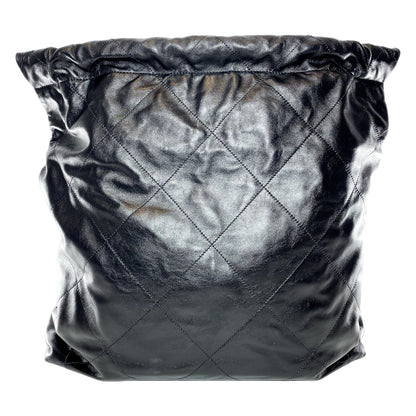 Chanel Large Leather Black Clutch