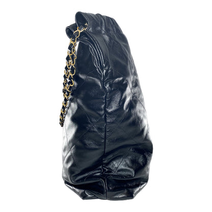 Chanel Large Leather Black Clutch