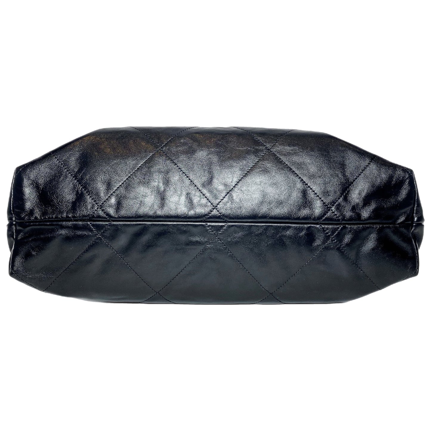 Chanel Large Leather Black Clutch