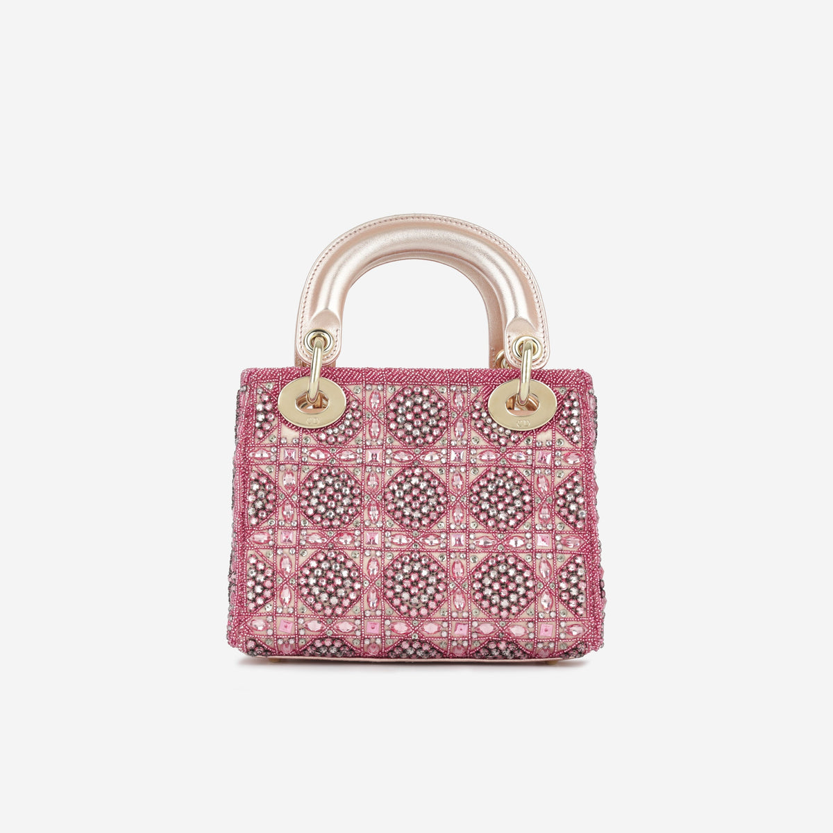 Mini Lady Dior - Pink Crystal Beaded