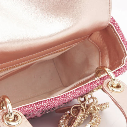Christian Dior Mini Lady Dior - Pink Crystal Beaded