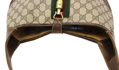 GUCCI Monogram GG Canvas Jackie O Hobo