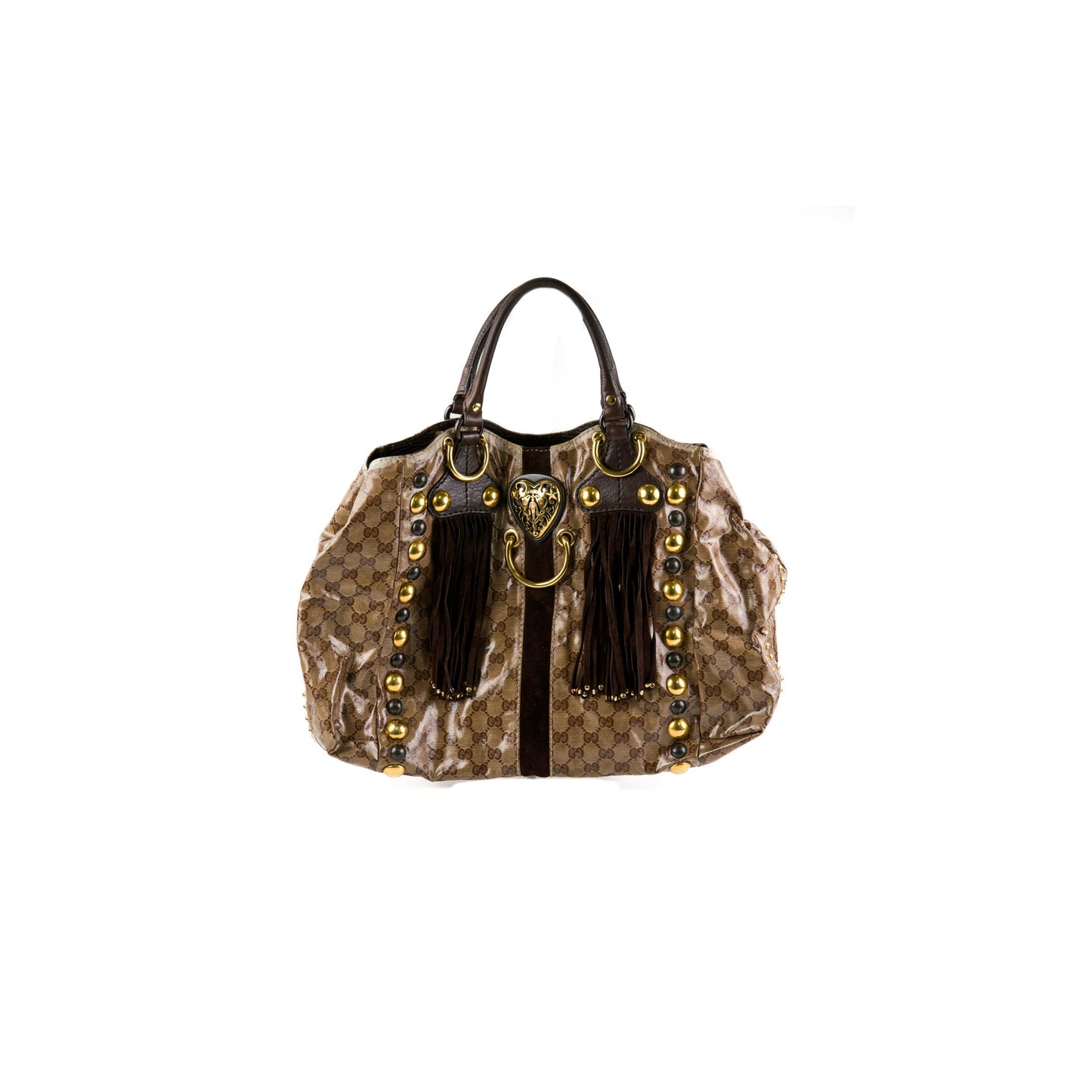 Gucci Babouska Heart Monogram Shoulder Bag
