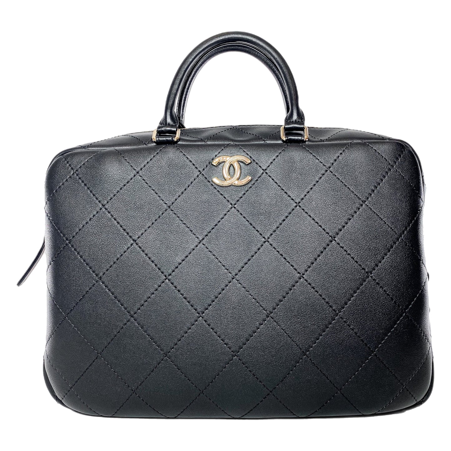 Chanel Leather Black Elegant Handbag 11