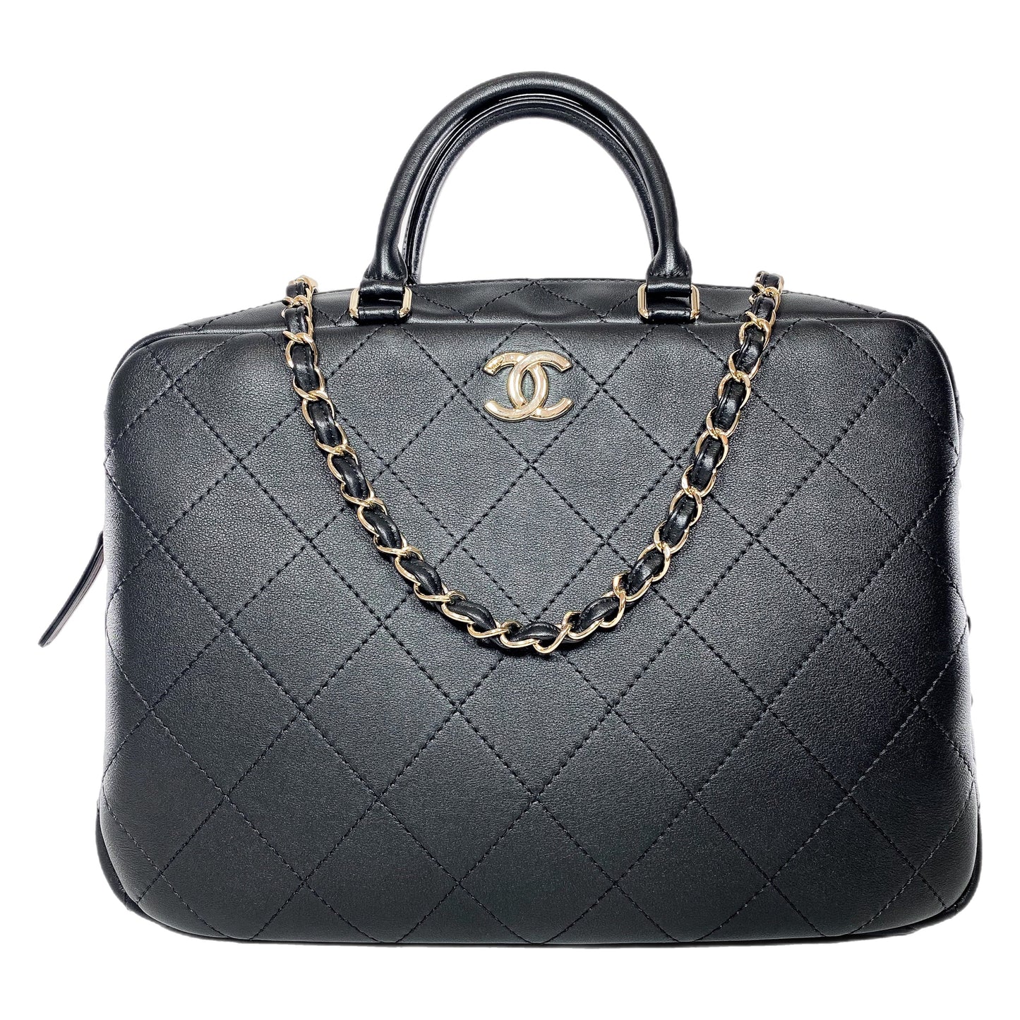 Chanel Leather Black Elegant Handbag 11