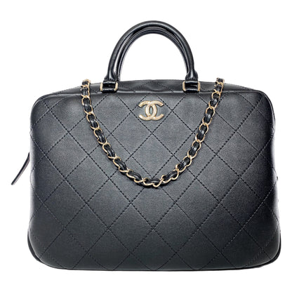 Chanel Leather Black Elegant Handbag 11