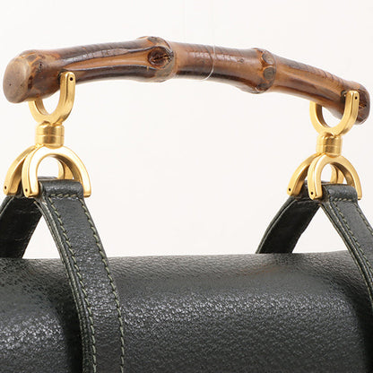 Gucci Bamboo Handle 2Way Bag Dark Green