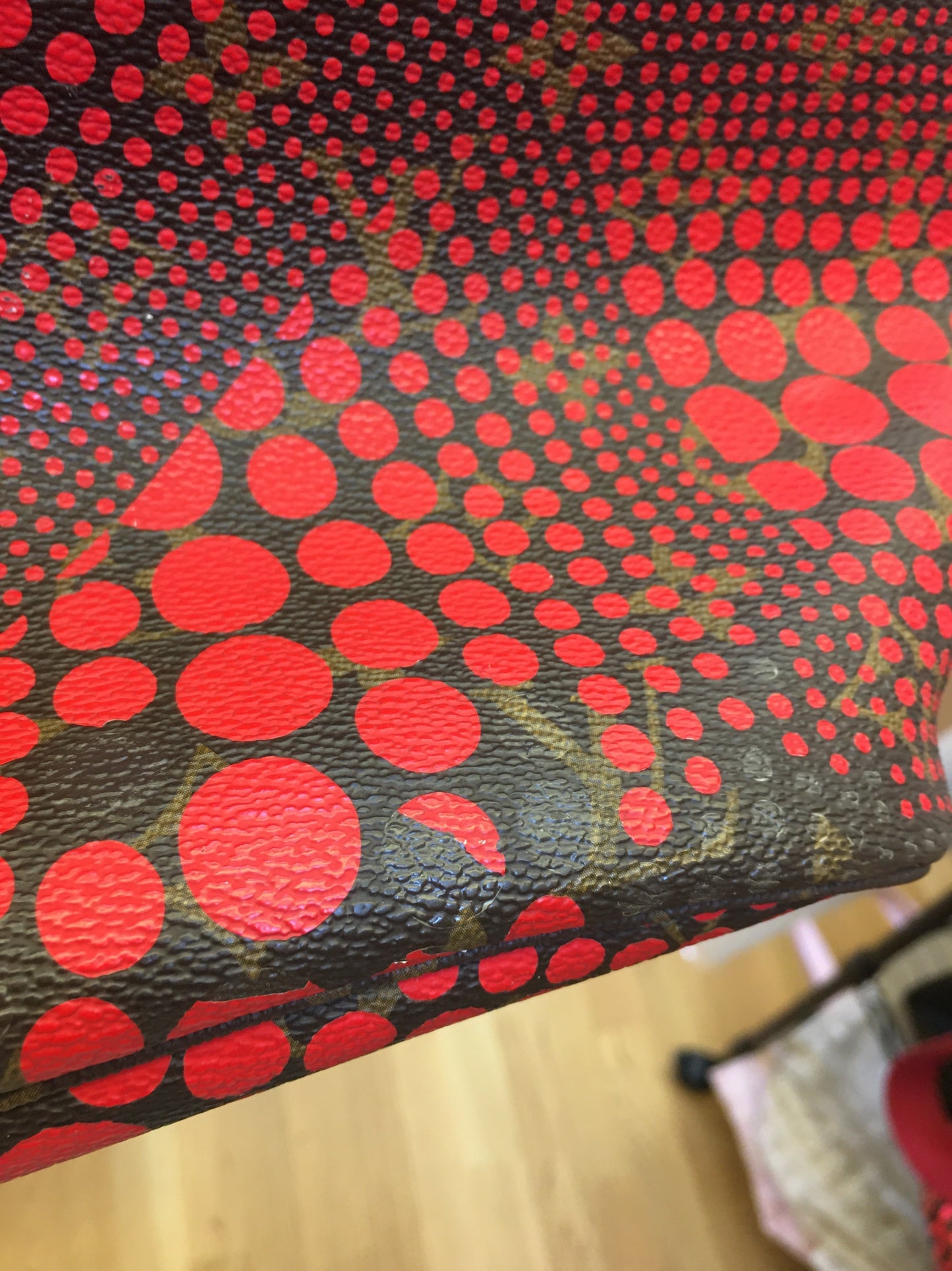 LOUIS VUITTON Limited Edition Rouge Yayoi Kusama Monogram Waves Neverfull MM Bag