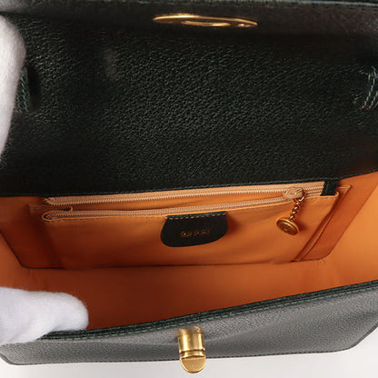 Gucci Bamboo Handle 2Way Bag Dark Green