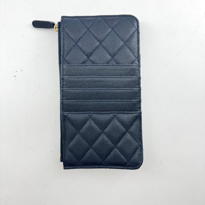Chanel Indescent Caviar Quilted Classic Phone Pouch Wallet