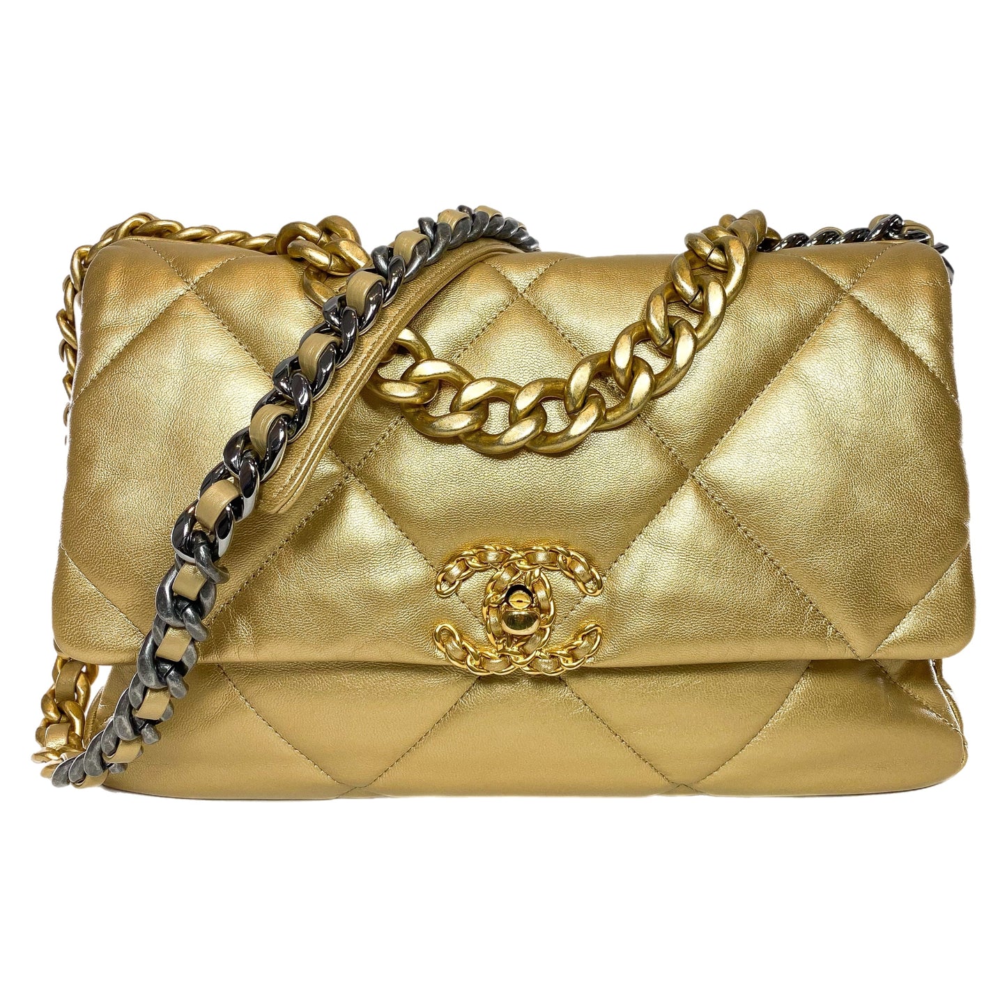 Chanel Flap Large Gold Shoulder Bag 2