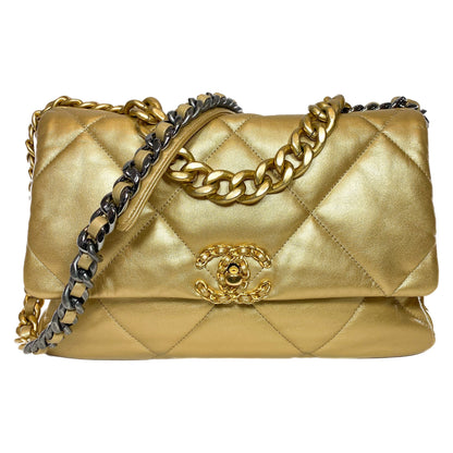 Chanel Flap Large Gold Shoulder Bag 2