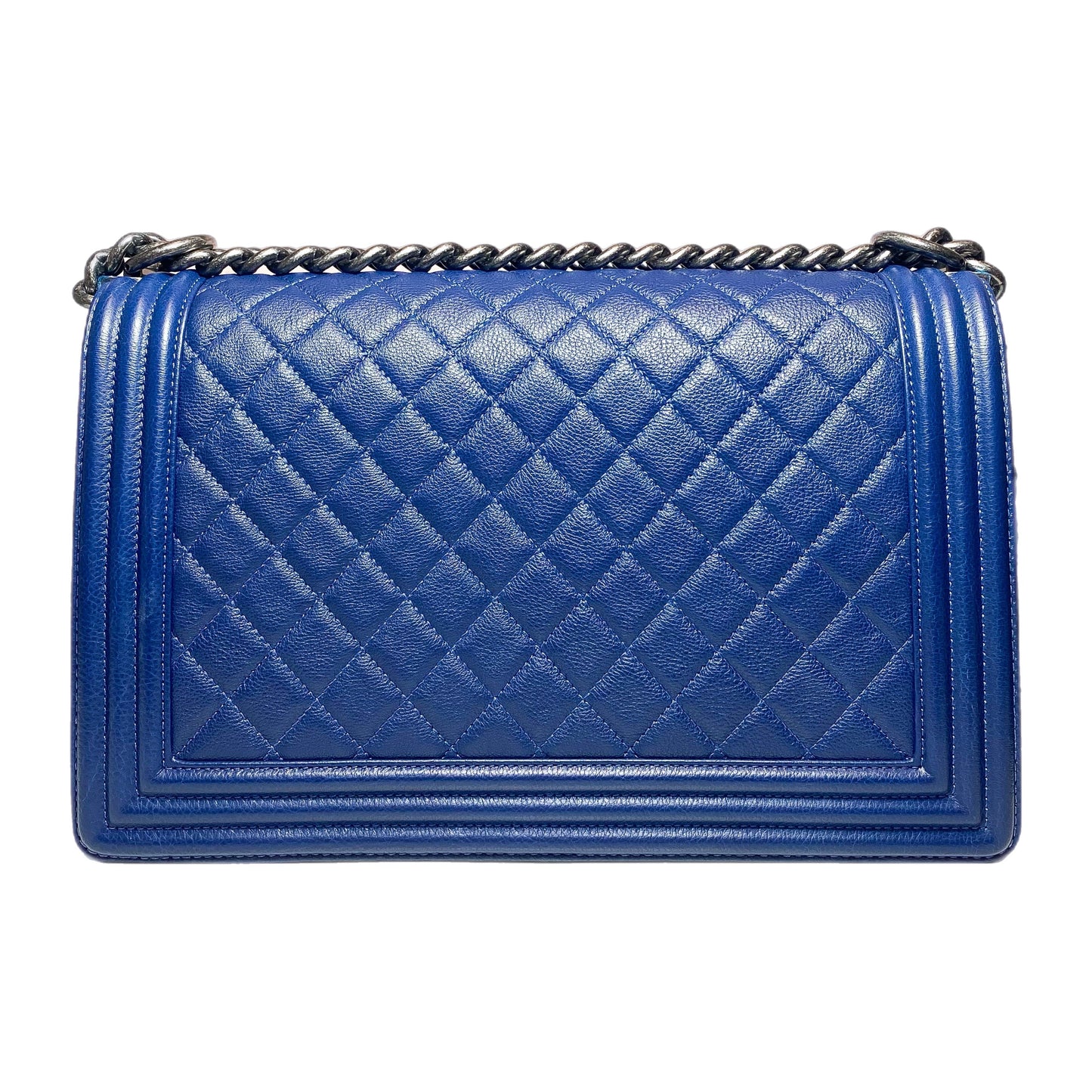 Chanel Flap Caviar Leather Navy Shoulder Bag