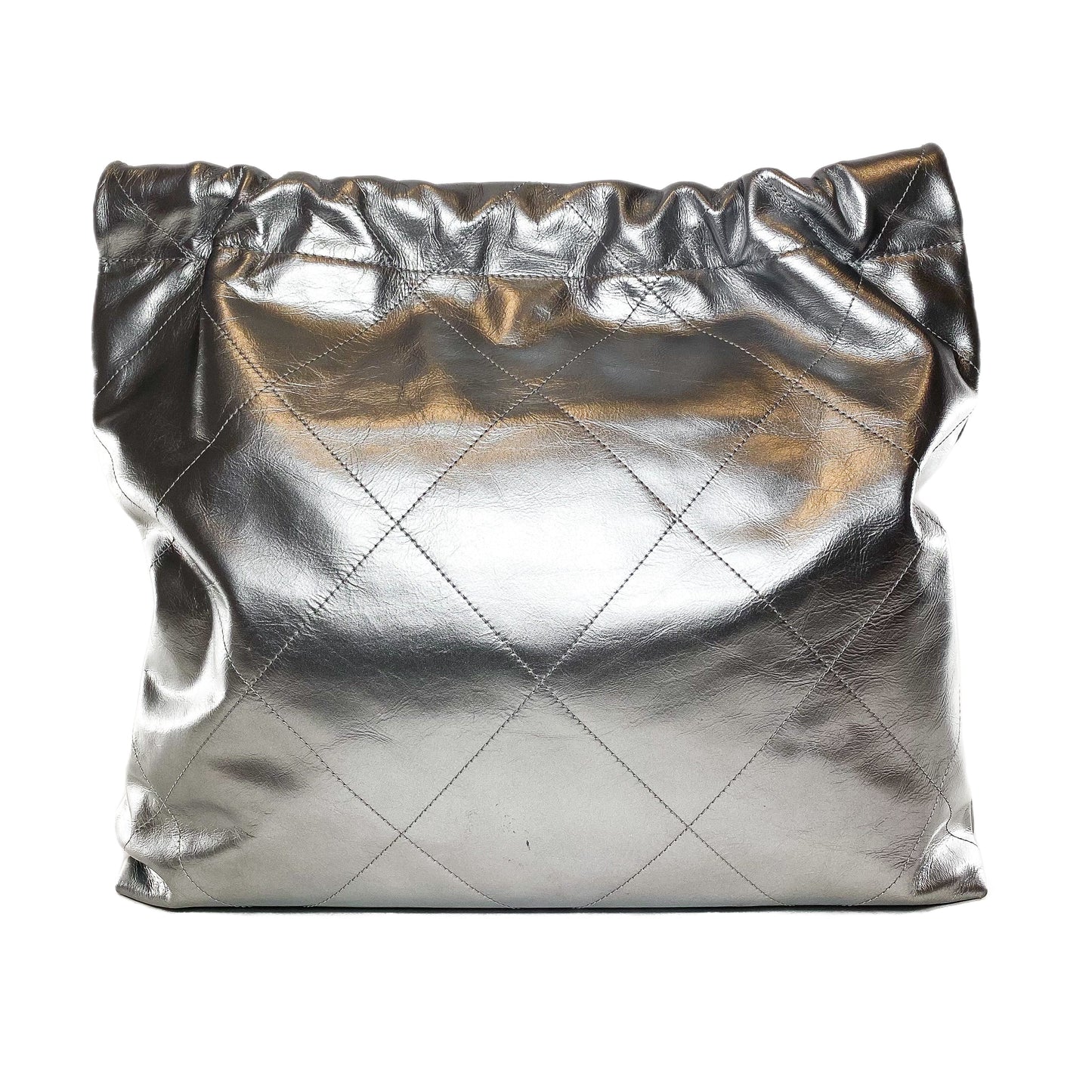 Chanel Leather Gray Elegant Clutch