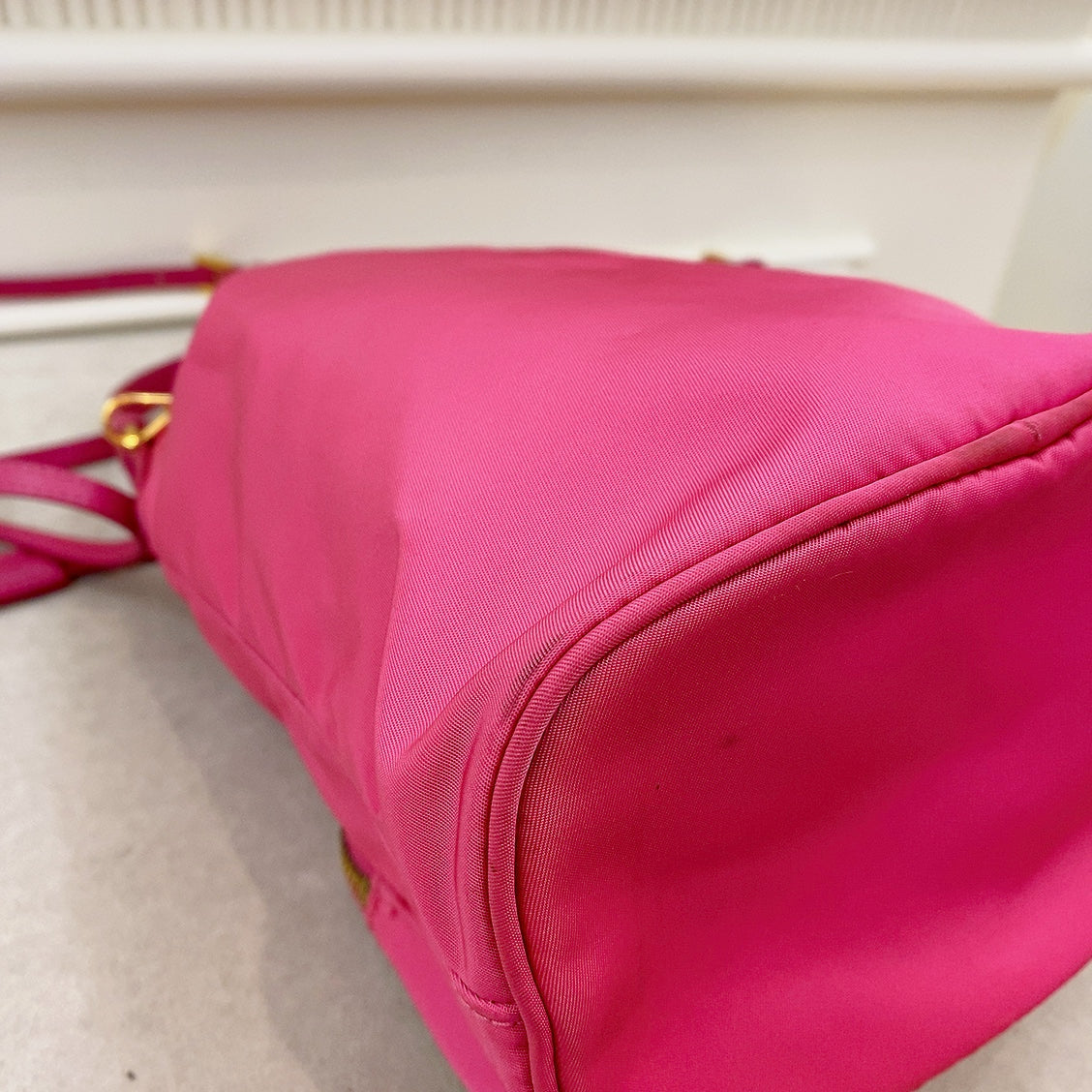 PRADA BUCKET IN Dark pink