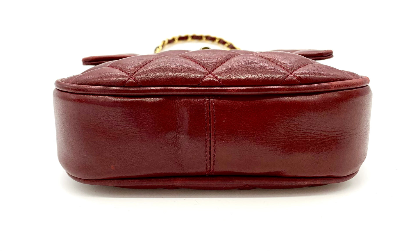 Chanel Flap Leather Gold Crossbody Bag
