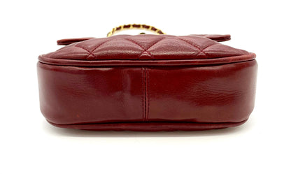 Chanel Flap Leather Gold Crossbody Bag