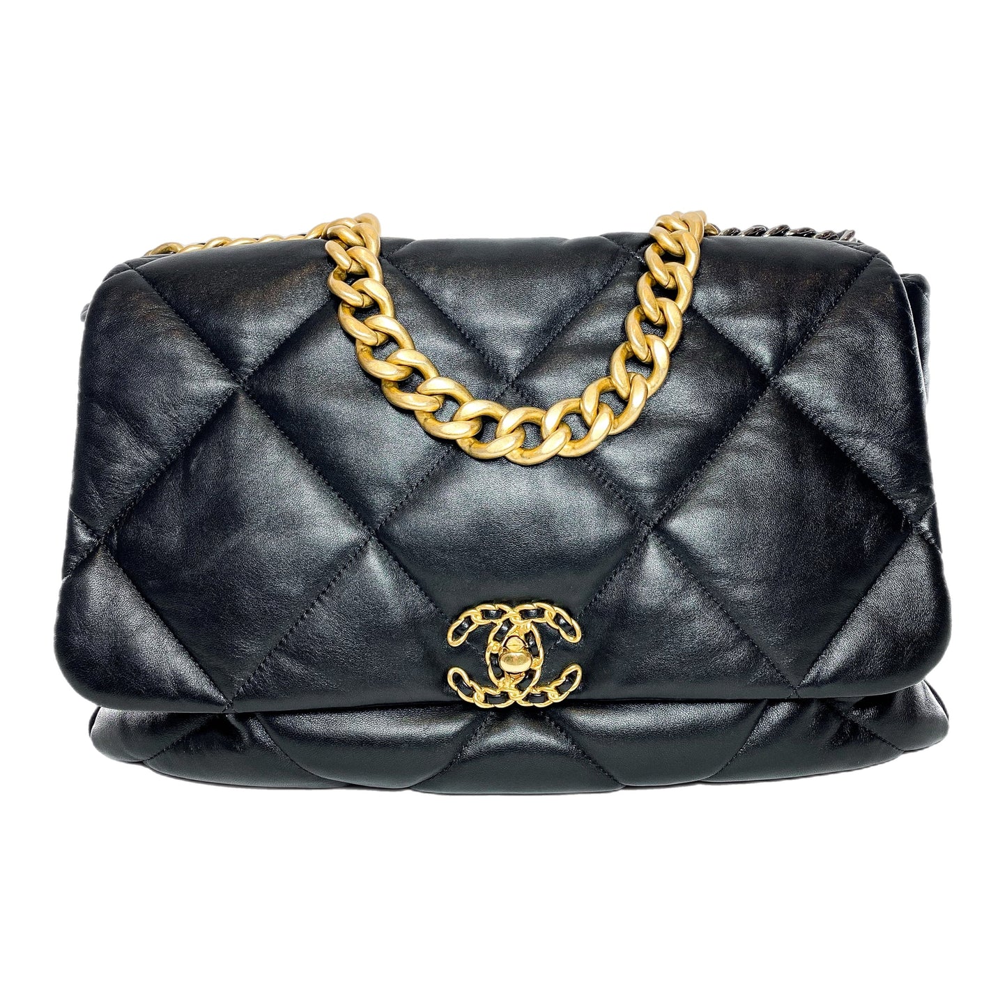 Chanel Flap Lambskin Black Shoulder Bag 10