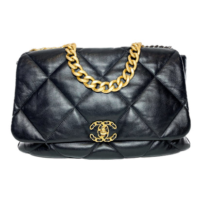 Chanel Flap Lambskin Black Shoulder Bag 10