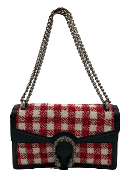 Gucci Vichy Wool Tweed Small Dionysus Shoulder Bag