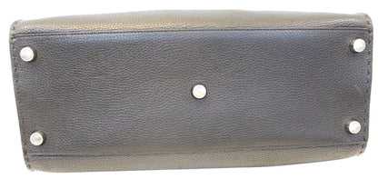 Fendi Black Leather Selleria Peekaboo Monster Shoulder Handbag