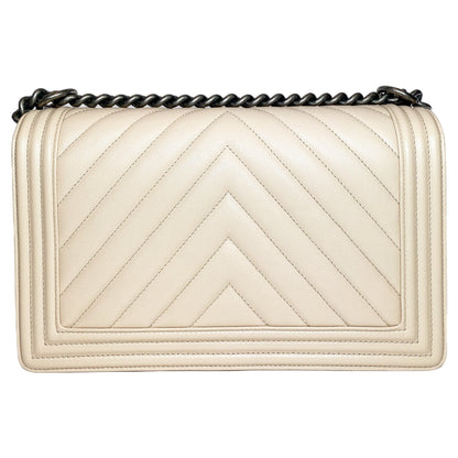 Chanel Flap Caviar Leather Beige Shoulder Bag