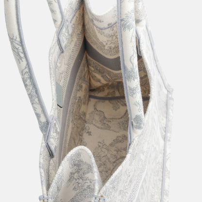 Christian Dior Small Book Tote - Grey Toile Du Jouy