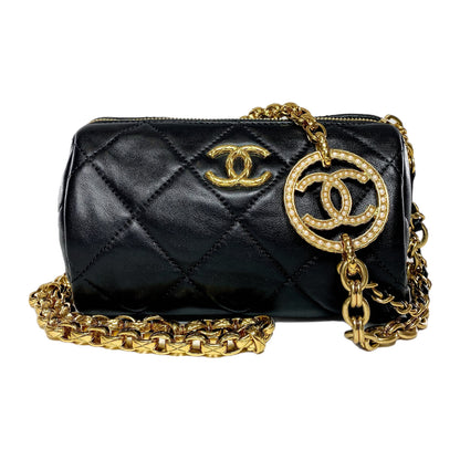 Chanel Mini Lambskin Black Shoulder Bag 4