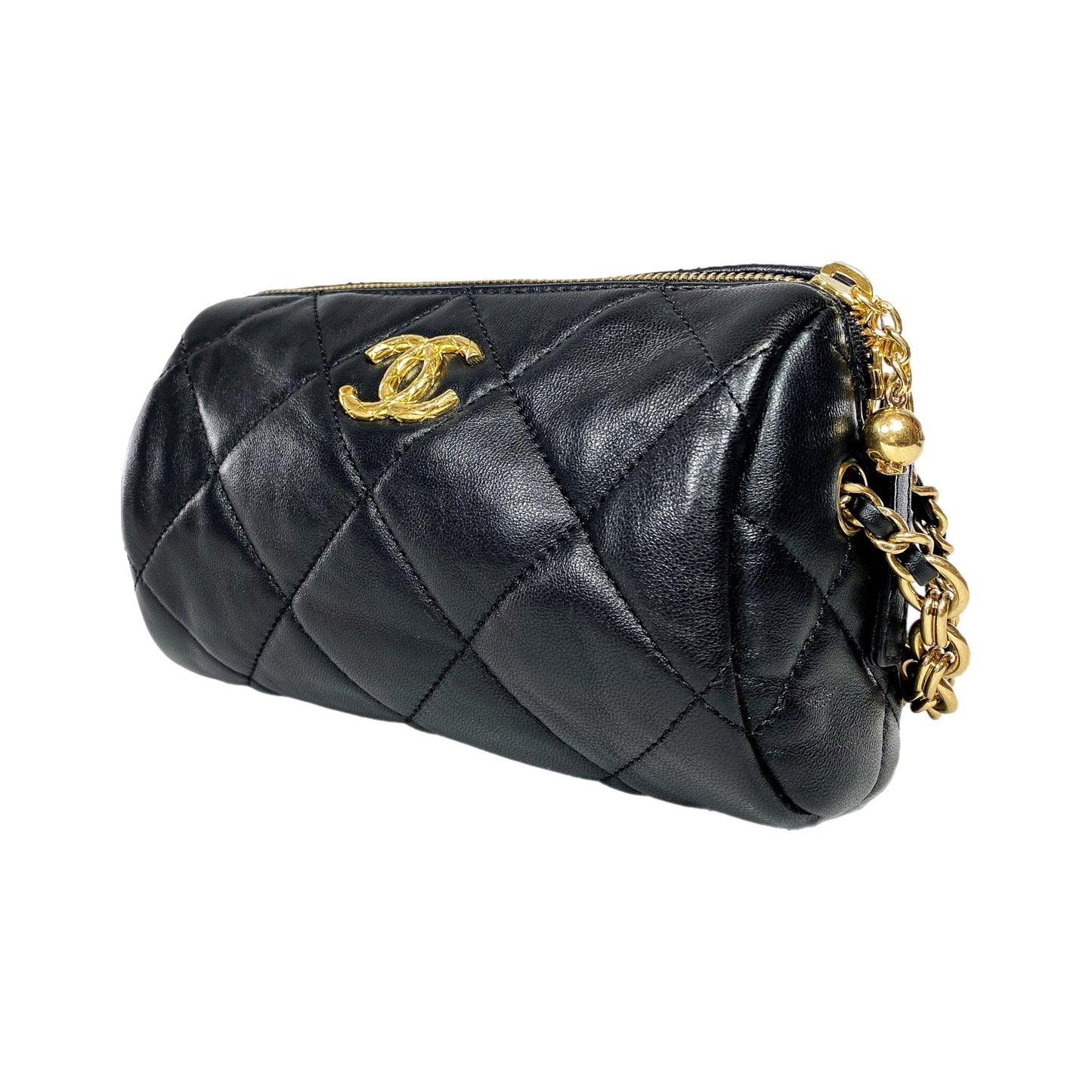 Chanel Mini Lambskin Black Shoulder Bag 4