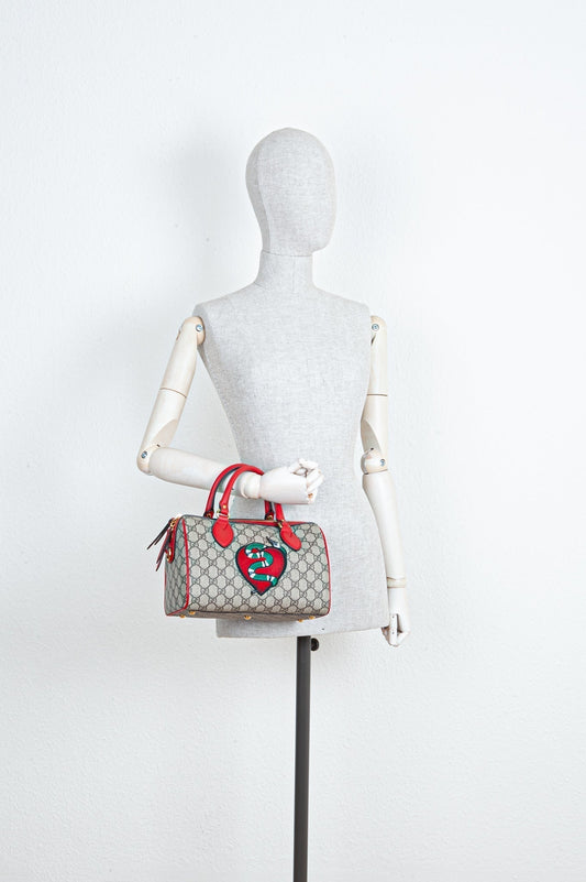 GUCCI Kingsnake Boston Bag GG Supreme