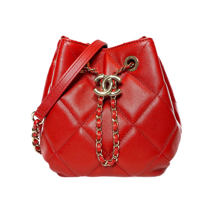 Chanel Mini Lambskin Gold Handbag 4