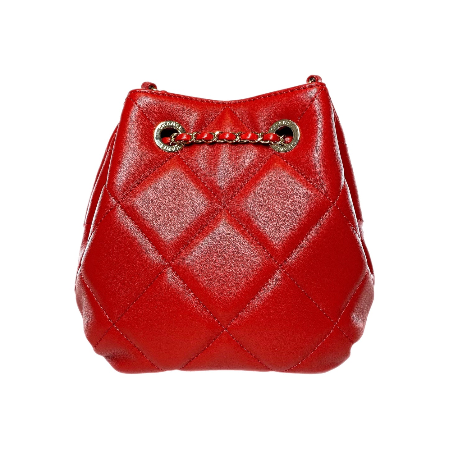 Chanel Mini Lambskin Gold Handbag 4