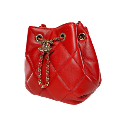 Chanel Mini Lambskin Gold Handbag 4