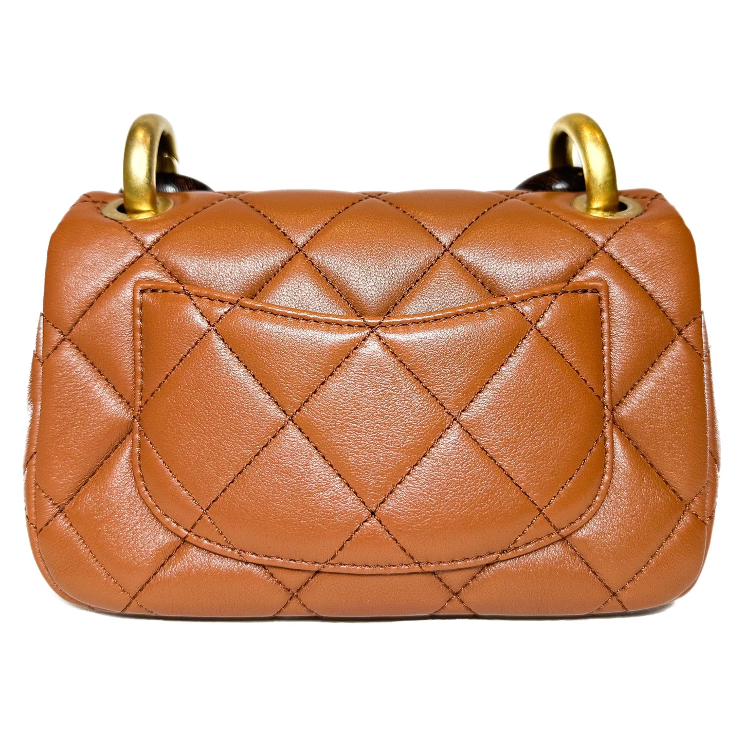 Chanel Flap Mini Lambskin Brown Shoulder Bag