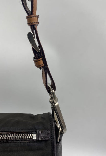 Prada Nylon Bag with Tan Leather Strap