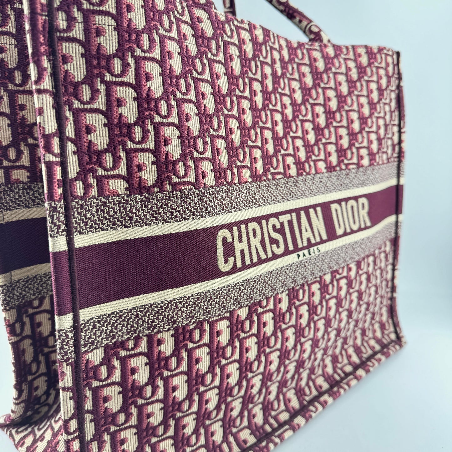 Dior Oblique Large Book Tote Burgundy