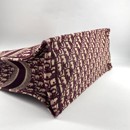 Dior Oblique Large Book Tote Burgundy
