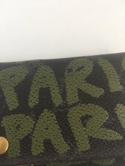 LOUIS VUITTON Limited Edition x Stephen Sprouse Graffiti Wallet in brown canvas