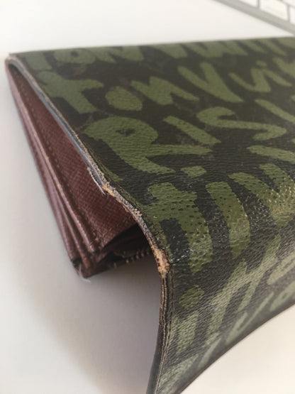 LOUIS VUITTON Limited Edition x Stephen Sprouse Graffiti Wallet in brown canvas