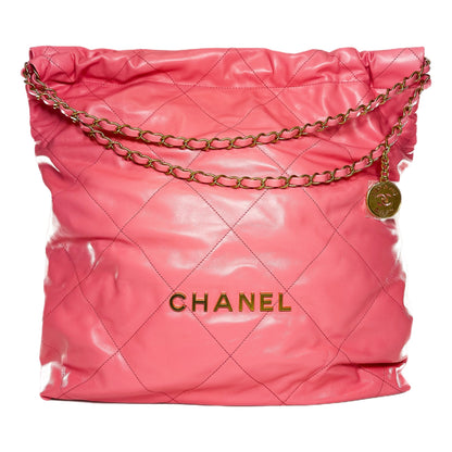 Chanel Large Leather Gold Clutch