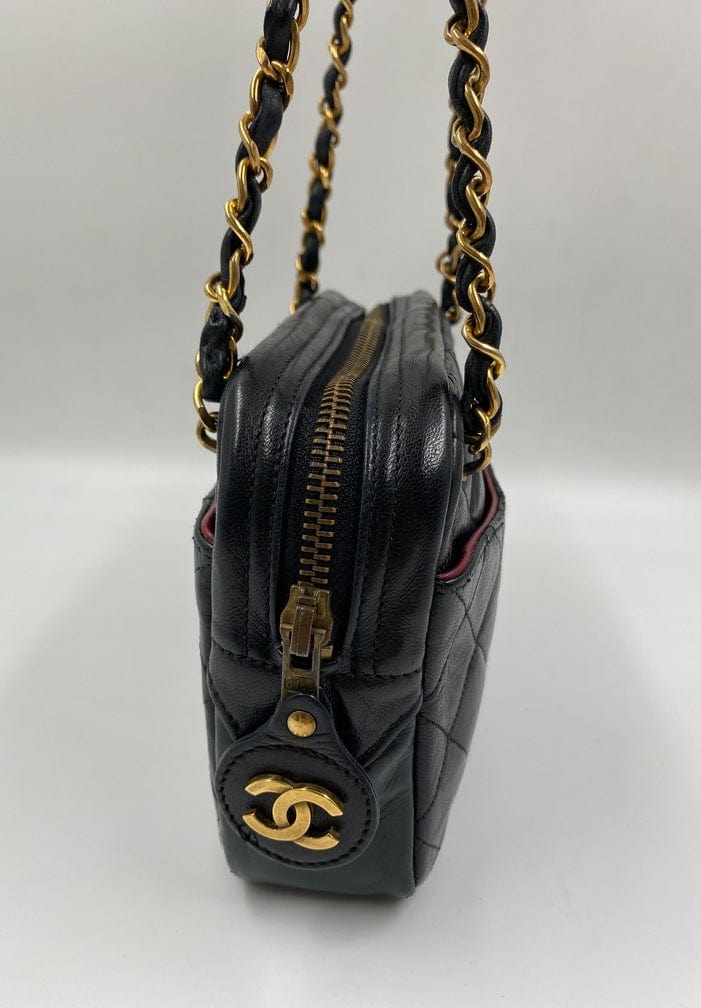 Chanel Camera Bag Lambskin Black Crossbody Bag 2
